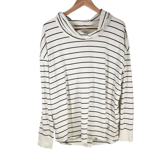 L.L. Bean‎ Women's Soft Stretch Supima Tee Cowlneck Long-Sleeve Stripe Size XL P - Picture 6 of 6